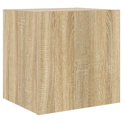 Väggmonterad tv-bänk LED sonoma-ek 40,5x35x40 cm