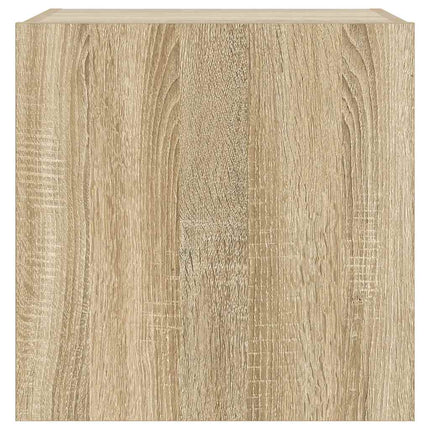 Väggmonterad tv-bänk LED sonoma-ek 40,5x35x40 cm