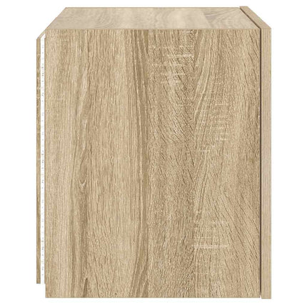 Väggmonterad tv-bänk LED sonoma-ek 40,5x35x40 cm