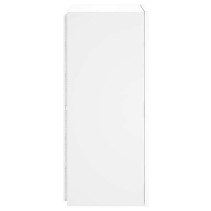 Väggmonterad tv-bänk LED vit 40,5x35x80 cm