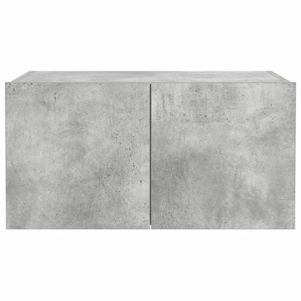 Väggmonterad tv-bänk LED betonggrå 60x35x31 cm