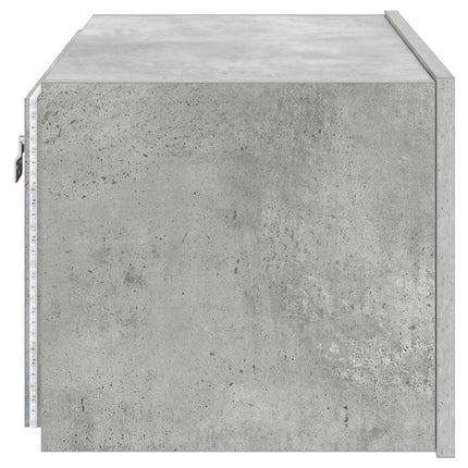Väggmonterad tv-bänk LED betonggrå 60x35x31 cm