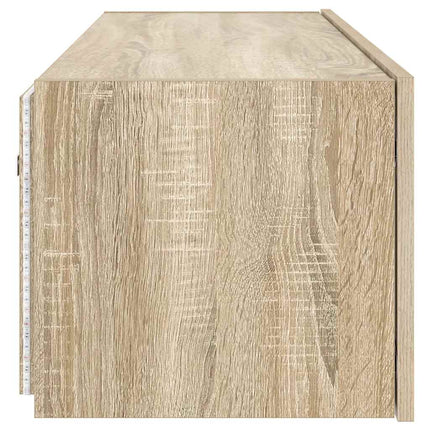 Väggmonterad tv-bänk LED sonoma-ek 100x35x31 cm