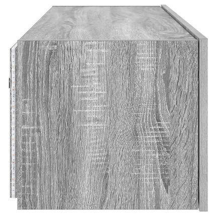 Väggmonterad tv-bänk LED grå sonoma 100x35x31 cm