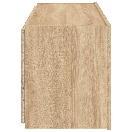 Väggmonterad tv-bänk LED sonoma-ek 100x35x41 cm