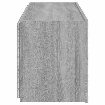 Väggmonterad tv-bänk LED grå sonoma 100x35x41 cm