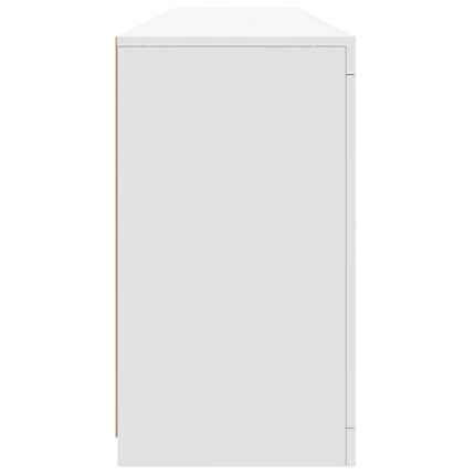 Skänk med LED-belysning vit 162x37x67 cm