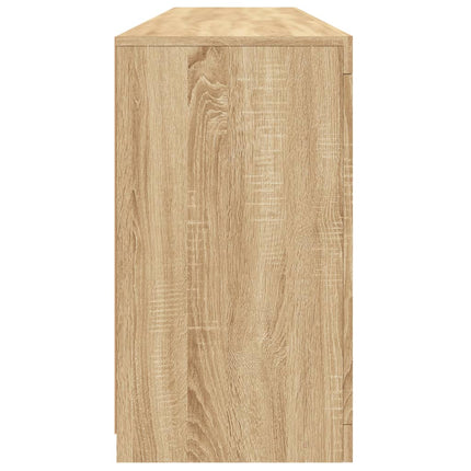 Skänk med LED-belysning sonoma-ek 162x37x67 cm