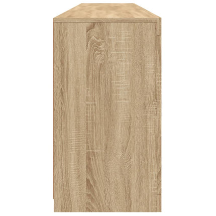 Skänk med LED-belysning sonoma-ek 181,5x37x67 cm