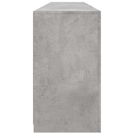 Skänk med LED-belysning betonggrå 181,5x37x67 cm