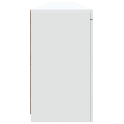 Skänk med LED-belysning vit 283x37x67 cm