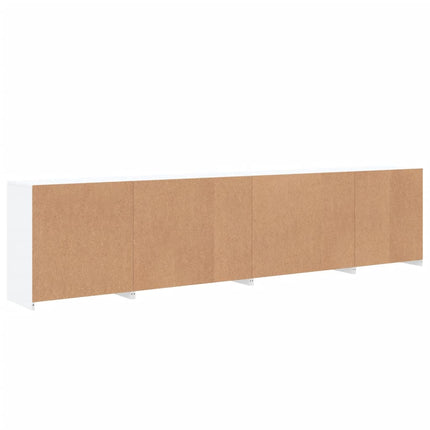 Skänk med LED-belysning vit 283x37x67 cm