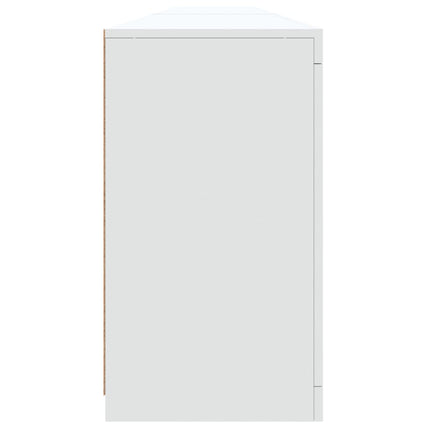 Skänk med LED-belysning vit 283x37x67 cm