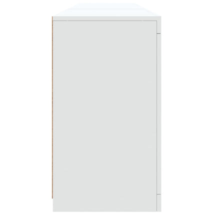 Skänk med LED-belysning vit 162x37x67 cm