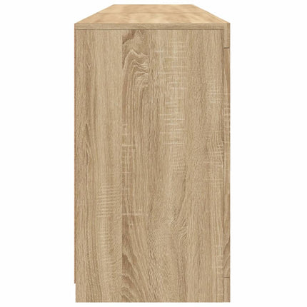 Skänk med LED-belysning sonoma-ek 162x37x67 cm