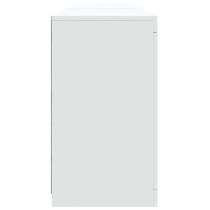 Skänk med LED-belysning vit 181,5x37x67 cm