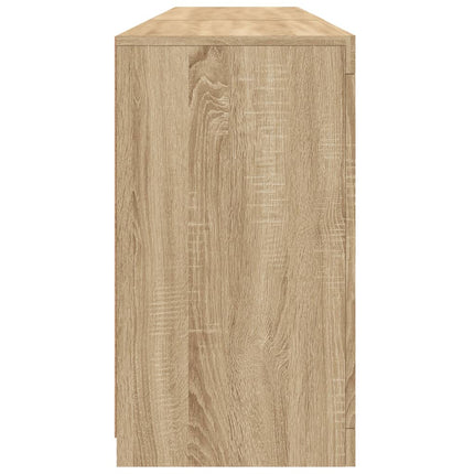 Skänk med LED-belysning sonoma-ek 181,5x37x67 cm