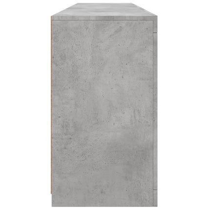 Skänk med LED-belysning betonggrå 181,5x37x67 cm