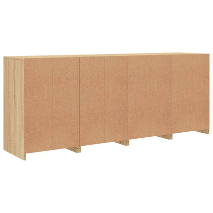Skänk med LED-belysning sonoma-ek 164x37x67 cm