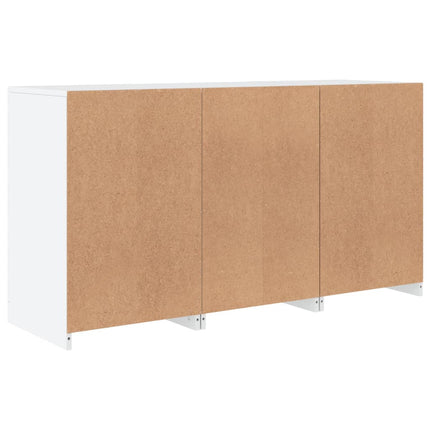 Skänk med LED-belysning vit 123x37x67 cm