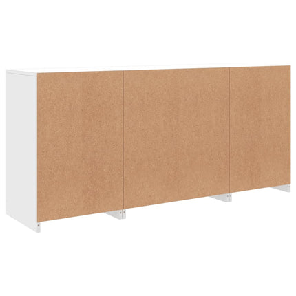 Skänk med LED-belysning vit 142,5x37x67 cm