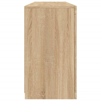 Skänk med LED-belysning sonoma-ek 163x37x67 cm