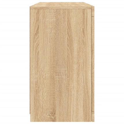 Skänk med LED-belysning sonoma-ek 123x37x67 cm