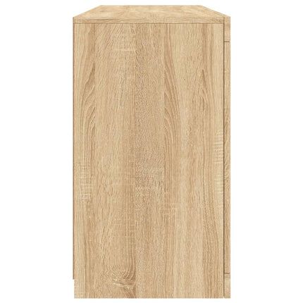 Skänk med LED-belysning sonoma-ek 142,5x37x67 cm