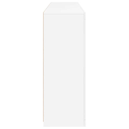 Skänk med LED-belysning vit 162x37x100 cm