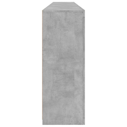 Skänk med LED-belysning betonggrå 162x37x100 cm
