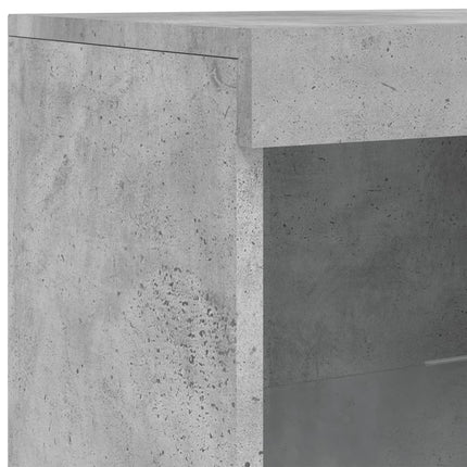 Skänk med LED-belysning betonggrå 162x37x100 cm