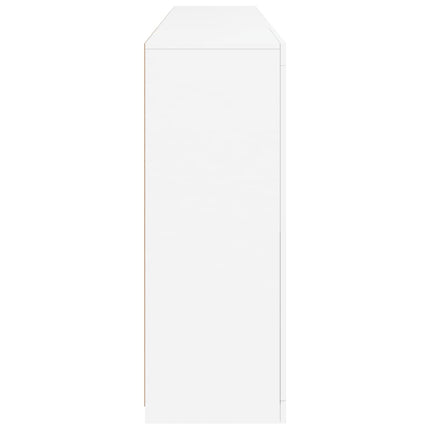 Skänk med LED-belysning vit 202x37x100 cm