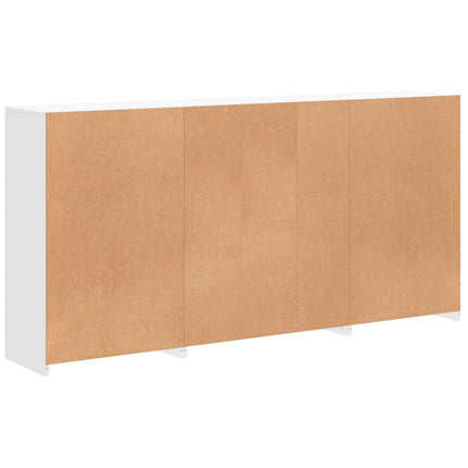 Skänk med LED-belysning vit 202x37x100 cm