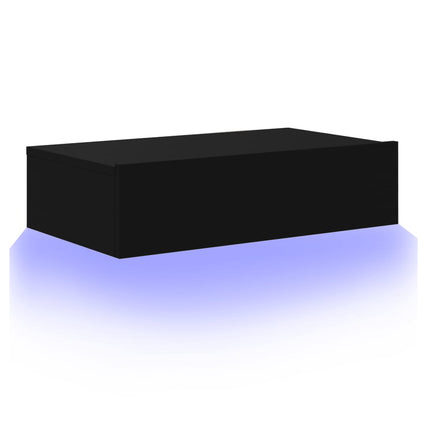 Tv-bänk med LED-belysning svart 60x35x15,5 cm