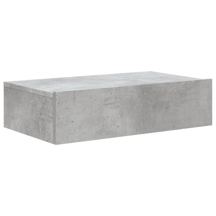 Tv-bänkar med LED-belysning 2 st betonggrå 60x35x15,5 cm
