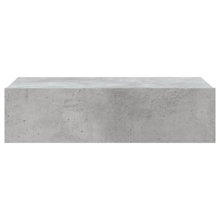 Tv-bänkar med LED-belysning 2 st betonggrå 60x35x15,5 cm
