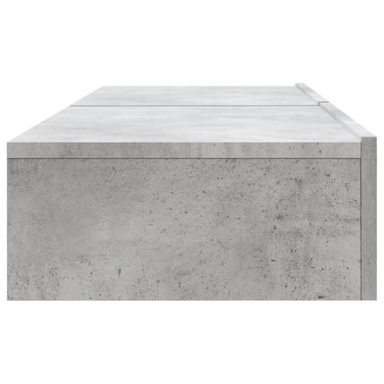 TV-bänk med LED-belysning 2 delar betonggrå 60x35x15,5 cm