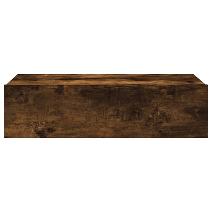 Tv-bänk med LED-belysning rökfärgad ek 60x35x15,5 cm