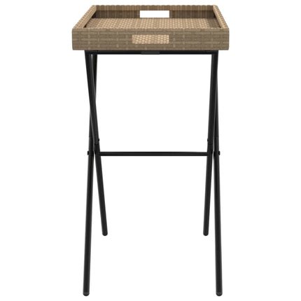 Hopfällbart brickbord beige 65x40x75 cm konstrotting