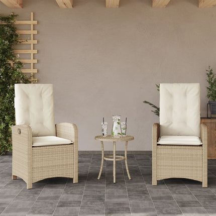 Bistrogrupp med dynor 3 delar beige konstrotting