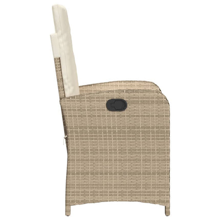 Bistrogrupp med dynor 3 delar beige konstrotting