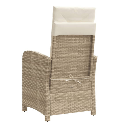 Bistrogrupp med dynor 3 delar beige konstrotting