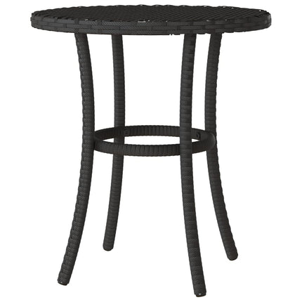 Caféset med dynor 3 delar svart konstrotting