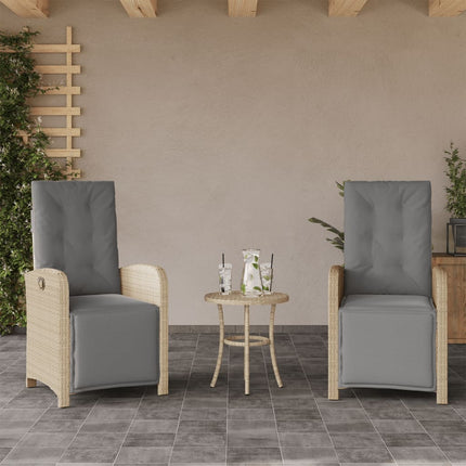 Bistrogrupp med dynor 3 delar mixbeige konstrotting