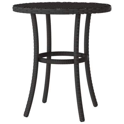 Caféset med dynor 3 delar svart konstrotting