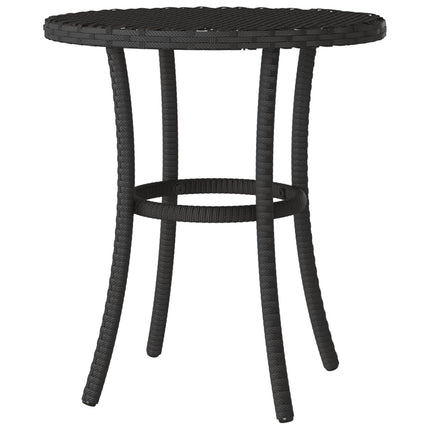 Caféset med dynor 3 delar svart konstrotting
