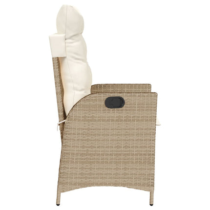 Bistrogrupp med dynor 3 delar beige konstrotting