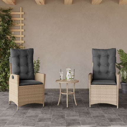 Bistrogrupp med dynor 3 delar mixbeige konstrotting