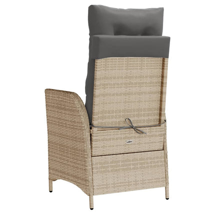 Bistrogrupp med dynor 3 delar mixbeige konstrotting