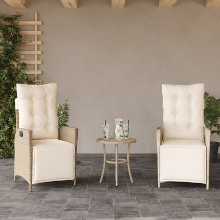 Bistrogrupp med dynor 3 delar beige konstrotting